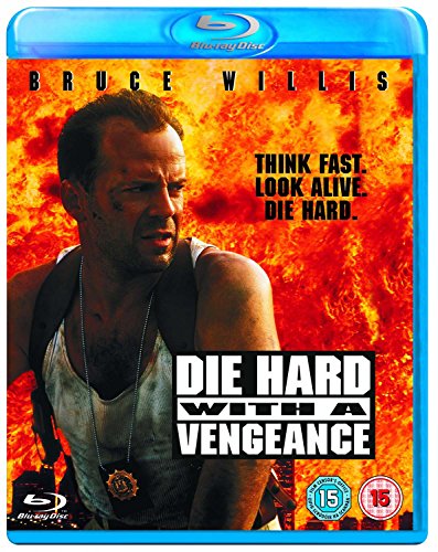 Blu-ray cover for "Die Hard With A Vengeance" featuring Bruce Willis.