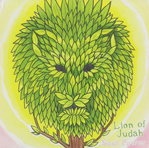 Lion’s head formed from green leaves, with text “Lion of Judah”.
