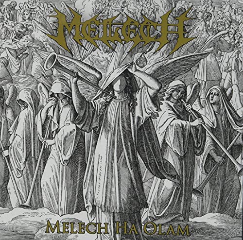 CD cover: black and white engraving of angels with trumpets.