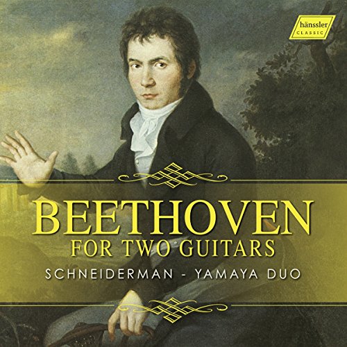 CD cover featuring a portrait of Beethoven with yellow and white text overlay.