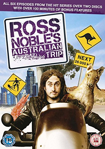 DVD cover featuring comedian Ross Noble with Australian road signs and wildlife.