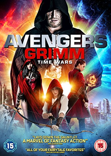 DVD cover for "Avengers Grimm: Time Wars" with characters and fantasy background.