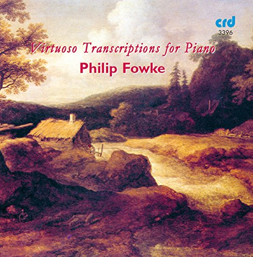 CD cover: landscape painting with text “Virtuoso Transcriptions for Piano” and artist name.
