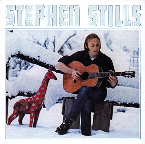 Stephen Stills album cover with musician playing acoustic guitar in snow.