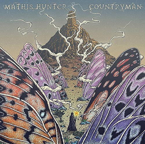 CD cover art: surreal landscape with butterflies and a distant figure.