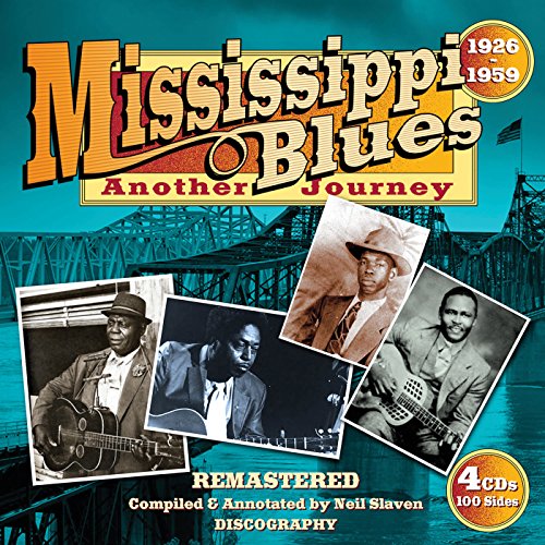 "CD cover with 'Mississippi Blues: Another Journey' title and four black-and-white musician photos."