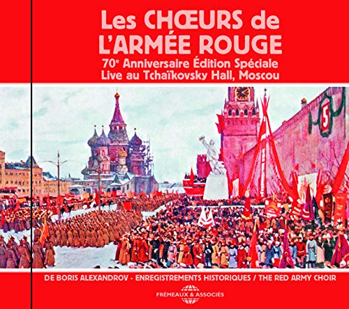 Red Army Choir CD cover with Saint Basil's Cathedral and flags.
