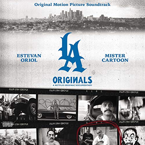 "Black and white vinyl album cover with cityscape and 'LA Originals' logo."