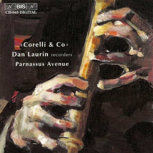 CD album cover featuring an abstract painting of a recorder being played.