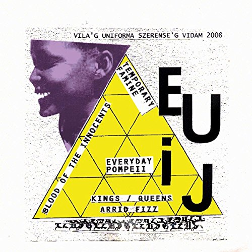 CD cover with a triangular design, portrait, and bold lettering.