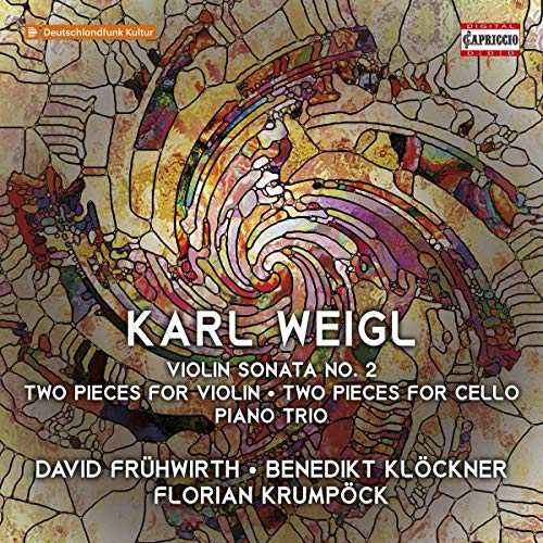 CD cover for Karl Weigl’s compositions with stained-glass inspired artwork.