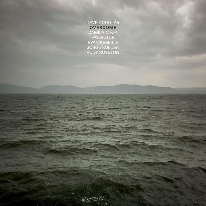 Vinyl album cover: stormy seascape with white text listing artist and collaborators.