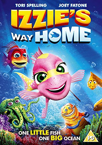 "Izzie's Way Home" DVD cover featuring a smiling pink fish and other sea creatures.
