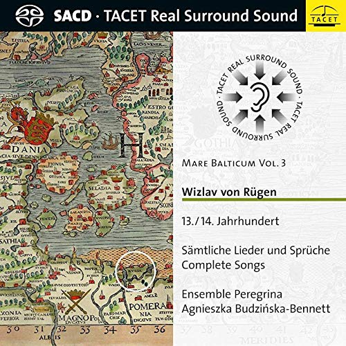 CD cover with medieval map and text describing music album "Mare Balticum Vol. 3".