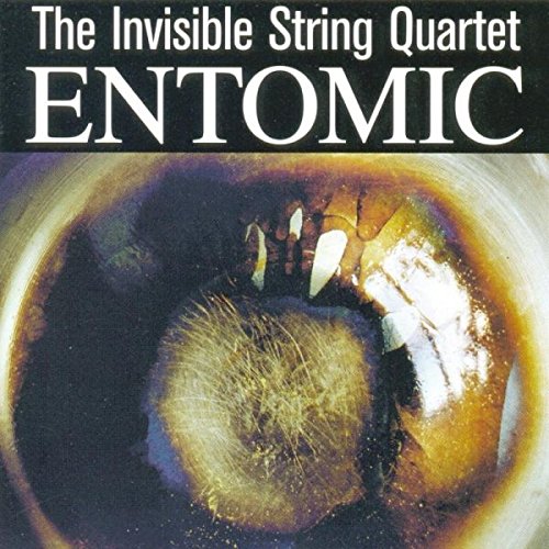 CD cover with a dark, abstract insect image and white text "The Invisible String Quartet ENTOMIC".