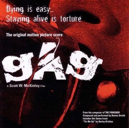 "Red and black album cover with 'Gag' title and distorted mouth image."