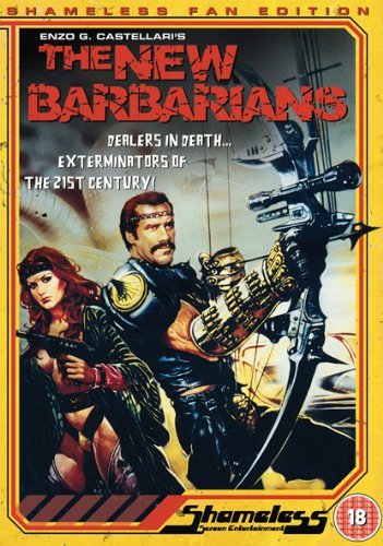 DVD cover for "The New Barbarians" featuring action figures and a woman.