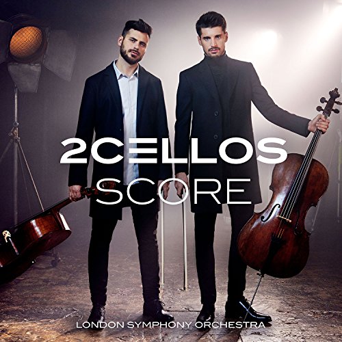 2Cellos album cover featuring two men with cellos, titled "Score".