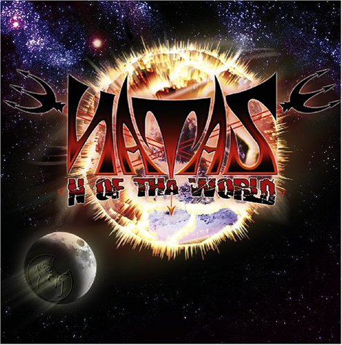 "Album cover with 'Natas' logo, planets, and stars in space."