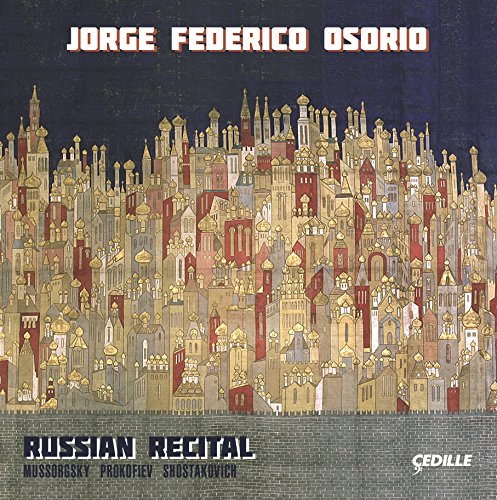 "CD cover art featuring stylized Russian cityscape with red, gold, and white buildings."