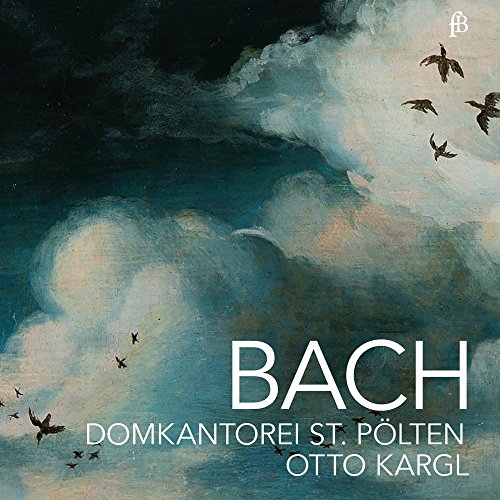 A CD cover featuring a cloudy sky with birds, displaying "BACH" and related text.