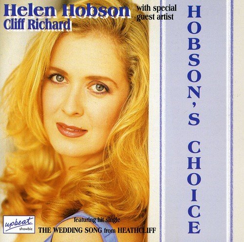 "Album cover featuring a blonde woman with blue eyes, text reads 'Helen Hobson Hobson's Choice'."