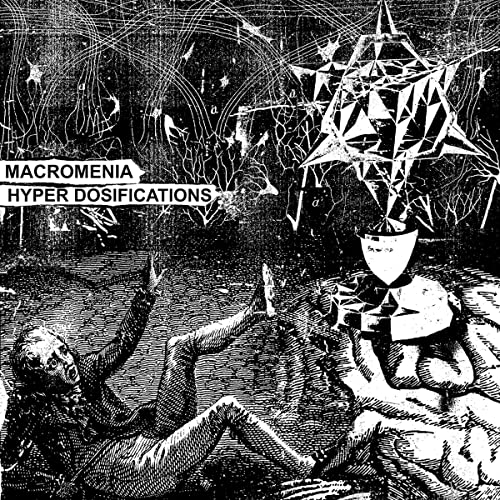 Black and white album cover with geometric shapes and a reclining figure.
