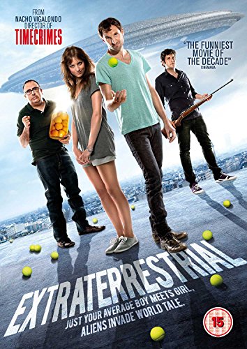 DVD cover for "Extraterrestrial" featuring people and a large spaceship.