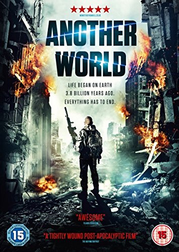 DVD cover for “Another World” depicts a post-apocalyptic cityscape with a soldier.