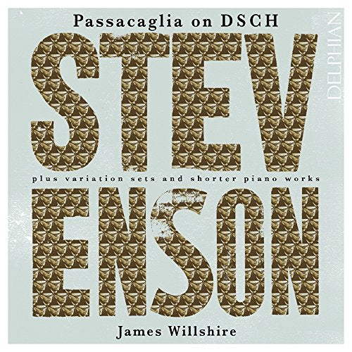 CD album cover with "STEVENSON" in gold lettering on a pale green background.