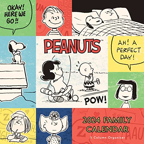 2024 Peanuts Square Family Planner Wall Calendar Month To View
