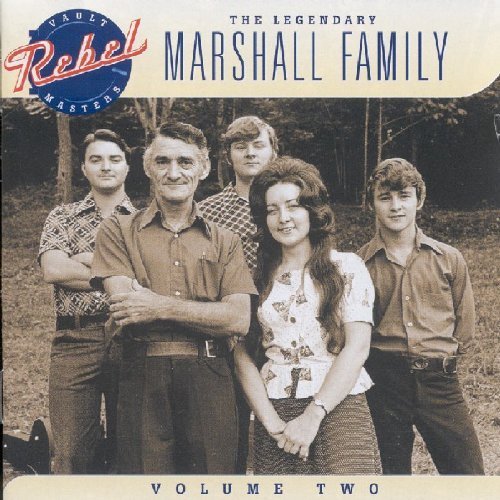 "CD cover featuring sepia-toned photo of the Marshall family standing together outdoors."