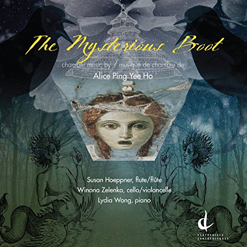 CD cover with surreal imagery of faces, birds, and a pagoda.
