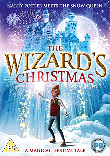 DVD cover for "The Wizard's Christmas" featuring a castle and boy.
