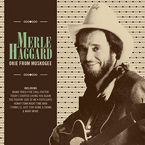 CD cover featuring a portrait of Merle Haggard wearing a cowboy hat.