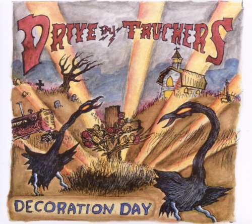 Album cover for Drive-By Truckers’ “Decoration Day” with painted graveyard scene.