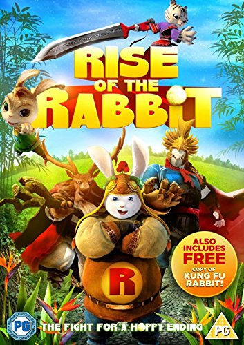 Animated DVD cover featuring a rabbit in armor with other characters in a green landscape.