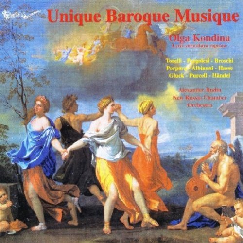 "CD cover featuring a classical painting of figures dancing and playing a lute."