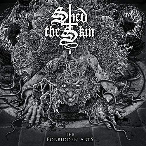 Dark, detailed album cover with monstrous figures and swirling textures.
