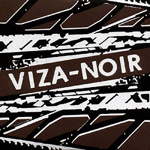 Brown and white abstract design with "VIZA-NOIR" text in white.