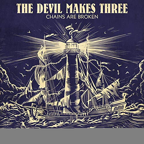Album cover art: a ship in rough seas with a lighthouse, dark blue background.