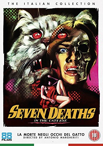 DVD cover art featuring a woman, a cat, and a skull.