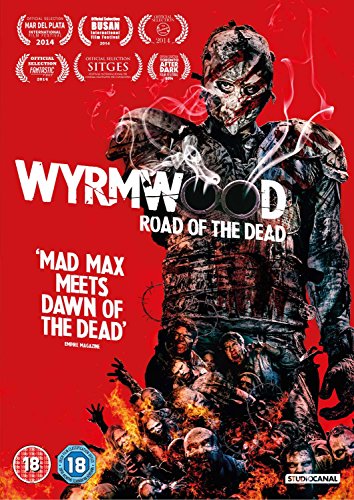 DVD cover for "Wyrmwood: Road of the Dead" featuring a zombie-like figure.