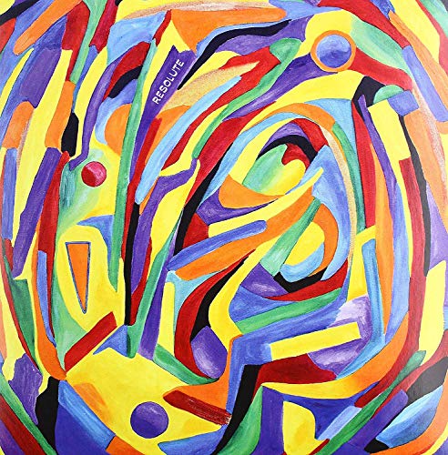 The image is a vibrant, abstract artwork with swirling shapes and colors. For accessibility purposes, a suitable alt text could be: "Colorful abstract vinyl album cover with swirling shapes."