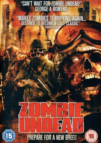 Zombie Undead DVD cover featuring decaying figures in a ruined cityscape.