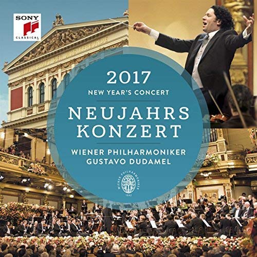 CD cover: Dudamel conducting the Vienna Philharmonic at New Year’s concert.