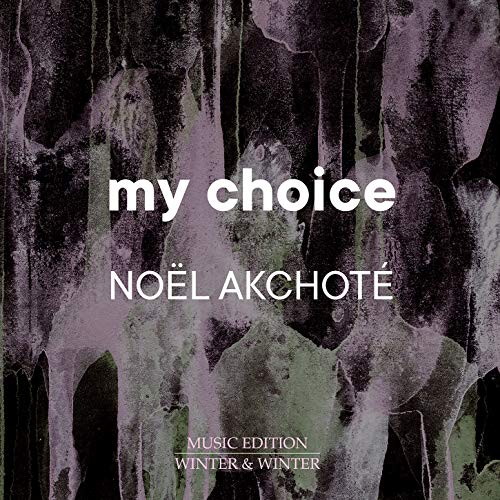 "Album cover with abstract purple and black background, white text 'my choice' and artist name."