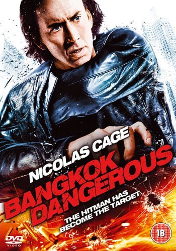 DVD cover for "Bangkok Dangerous" featuring a man with a gun.