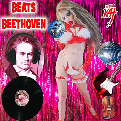 CD cover: Great Kat, Beethoven portrait, disco balls, and musical instruments.