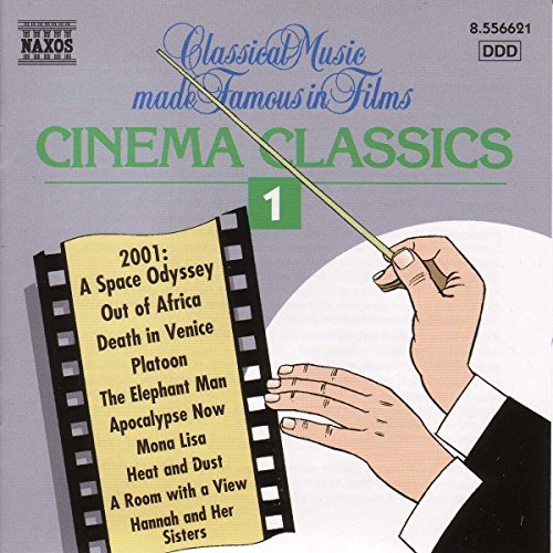 CD cover for "Cinema Classics 1" featuring film strip and conductor’s hands.